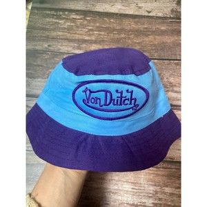 NWOT Von Dutch Bucket Fisherman Hat Kids/Youth Purple and Light Blue